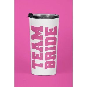 Bachelorette TEAM BRIDE Insulated Straight Skinny Travel Tumbler Mug - 20 oz